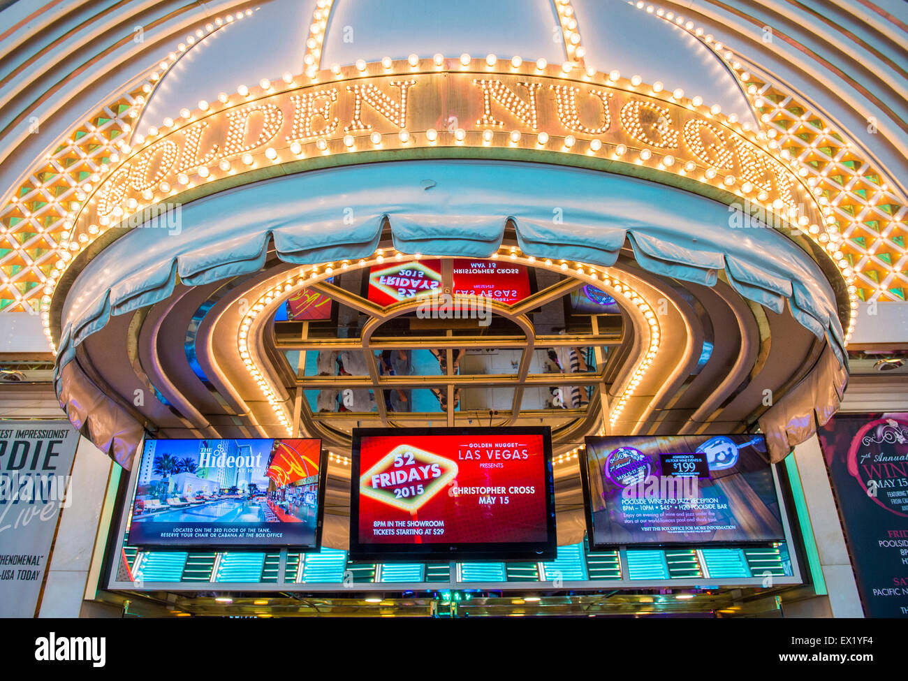 Das Golden Nugget Hotel and Casino in der Innenstadt von Las Vegas Stockfoto