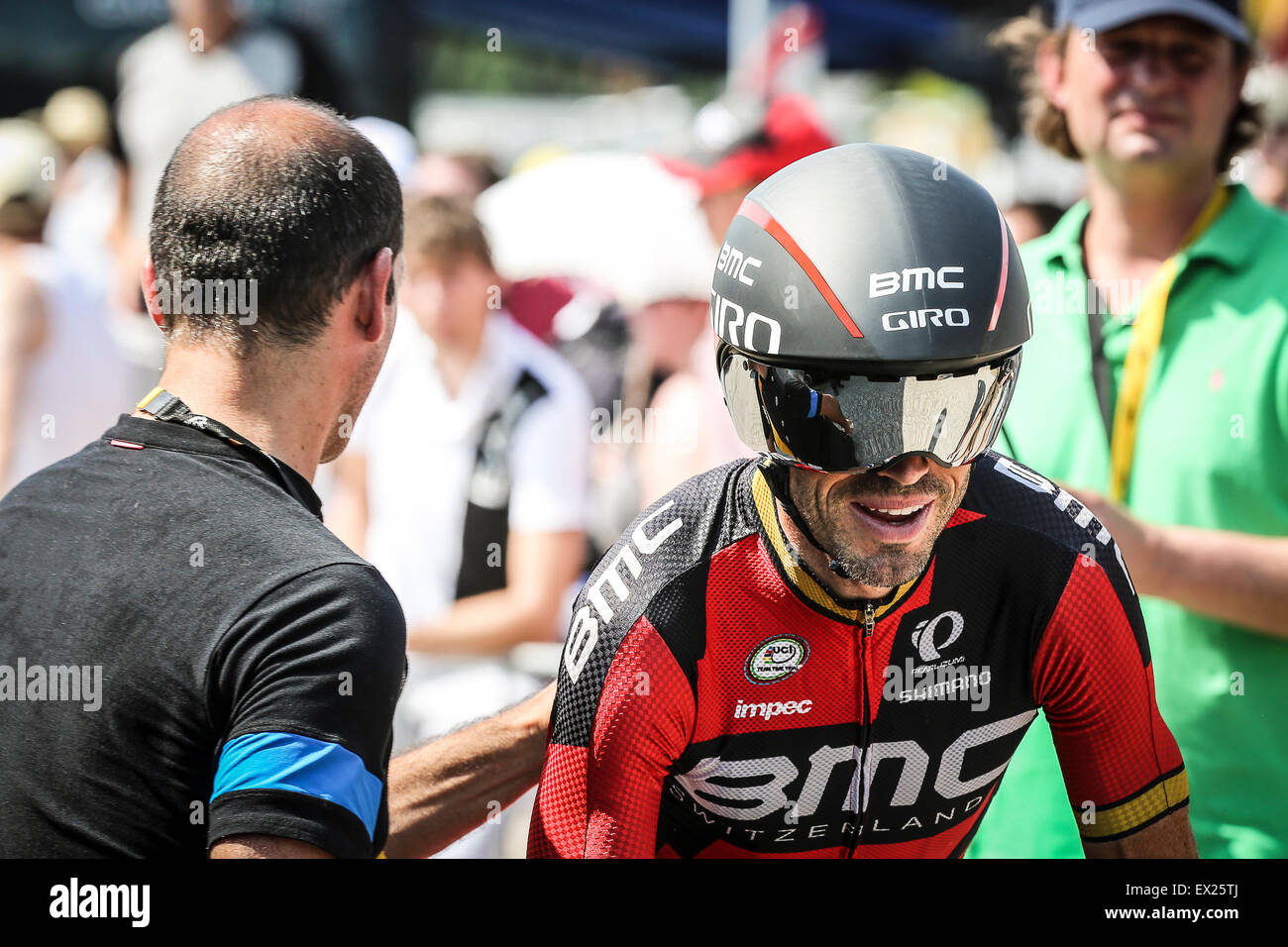 Utrecht, Niederlande. 4. Juli 2015. Tour de France Time Trial Phase, Team BMC Credit: Jan de Wild/Alamy Live News Stockfoto