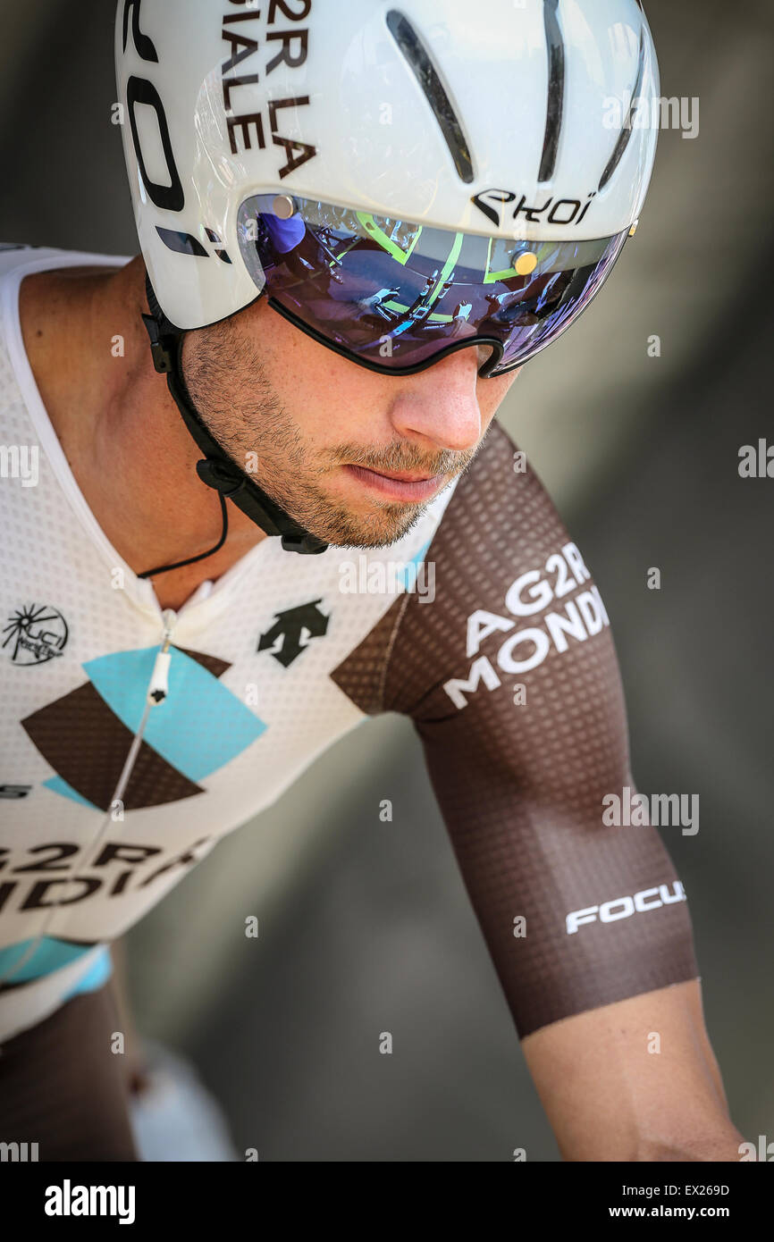 Utrecht, Niederlande. 4. Juli 2015. Tour de France Mal Trial Phase, SEBESTIEN CHAVANEL, TEAM FDJ Credit: Jan de Wild/Alamy Live News Stockfoto