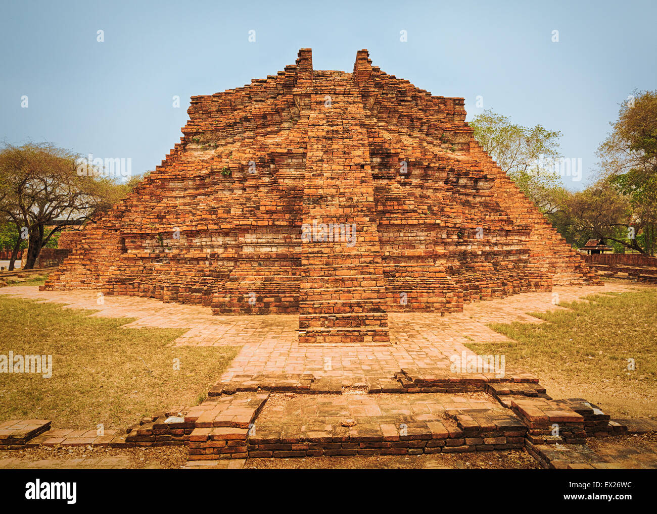 Wat Wora Pho.Ayutthaya historischen Park. Stockfoto