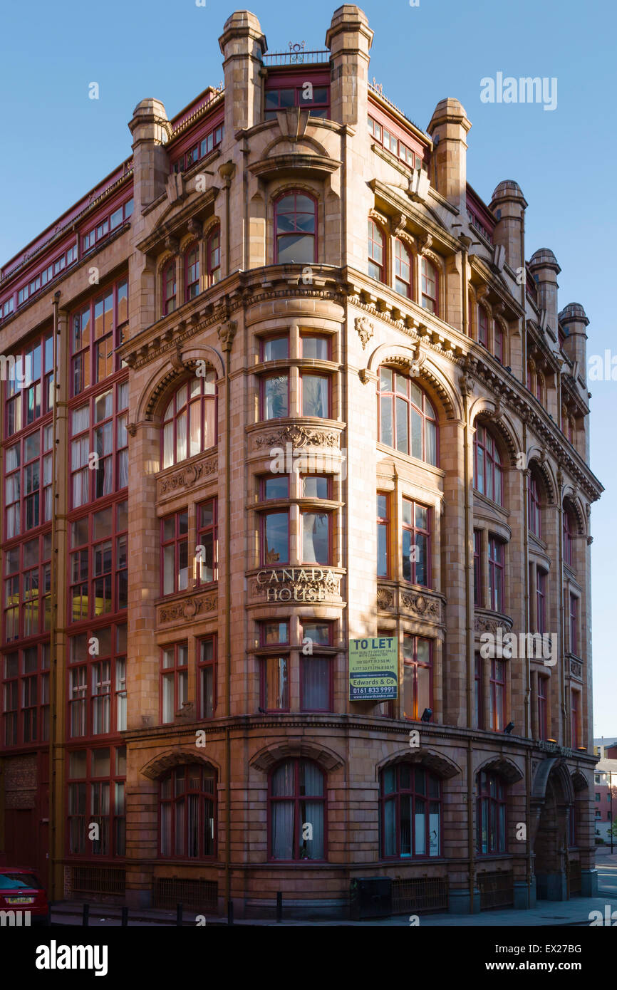Kanada-Haus, Manchester, ein Edwardian Art Nouveau-Lager, jetzt Bürogebäude, Denkmalgeschützte. Stockfoto