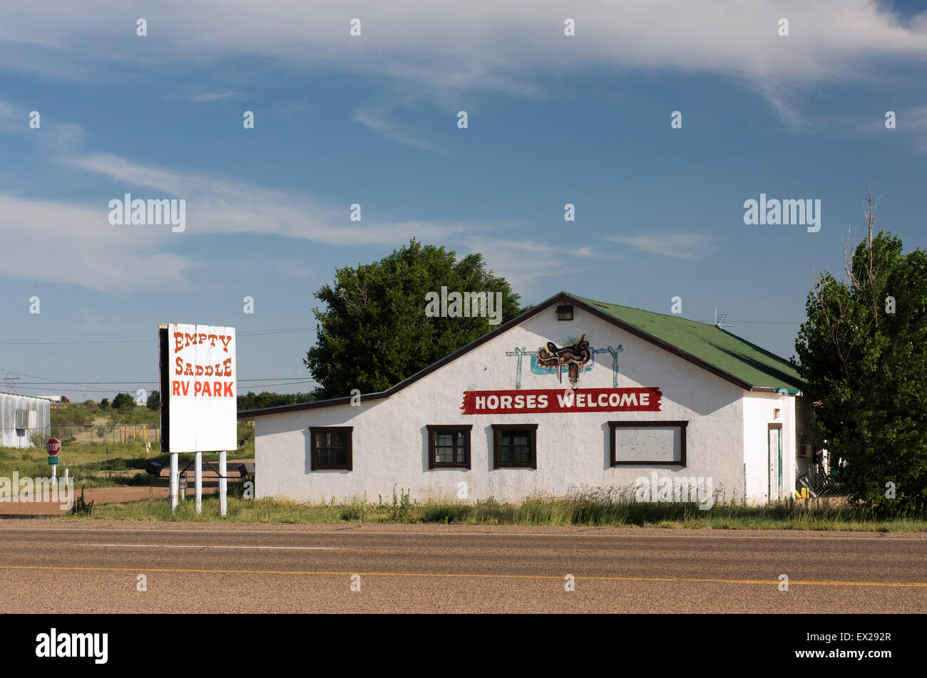 Leere sattel rv park tucumcari new mexico Fotos und Bildmaterial in