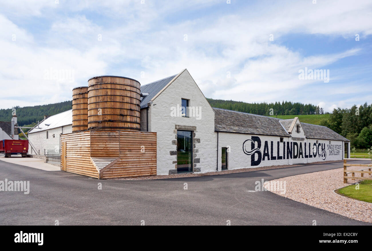 Ballindalloch Single Estate Whisky Brennerei Ballindalloch Banffshire, Schottland Stockfoto