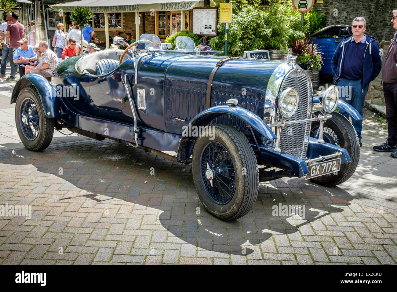Hotchkiss Paris Sport 1931 in Kingsbridge Classic Car Show 2015 blau Stockfoto