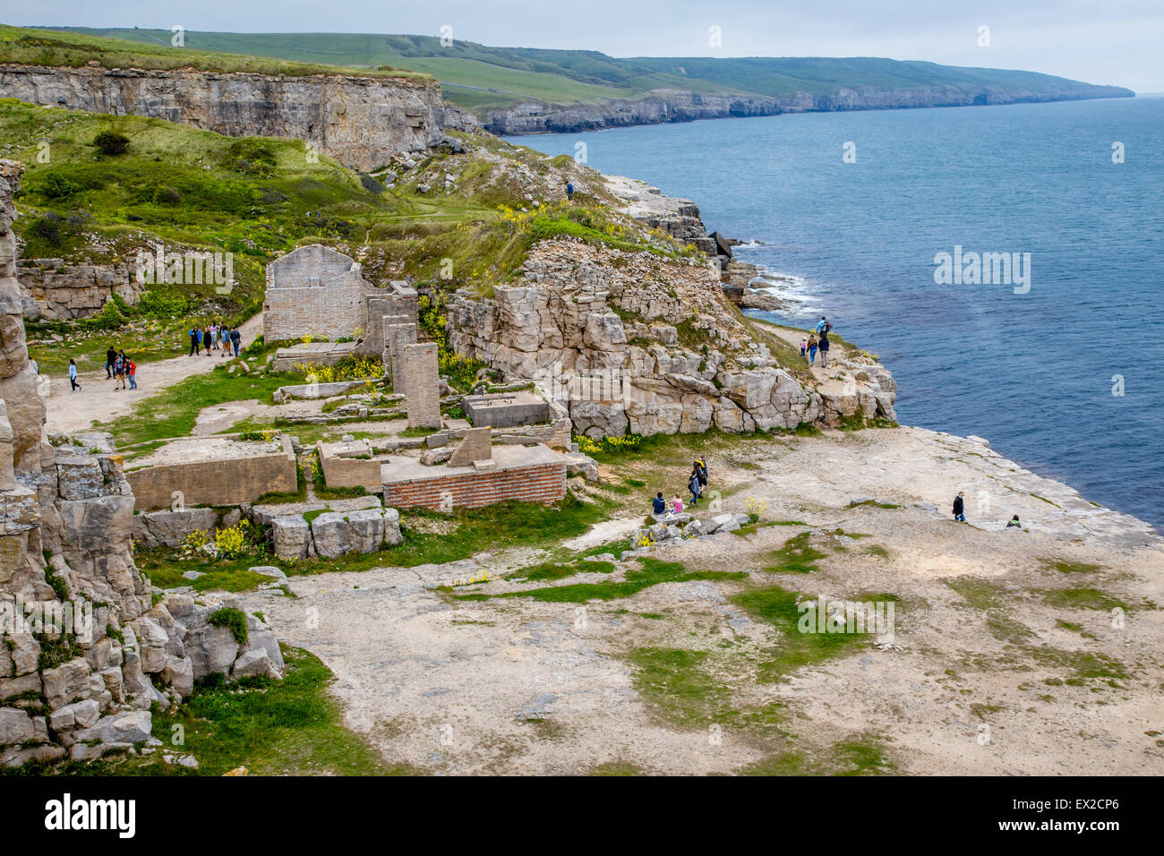 Winspit Steinbruch in der Nähe von Wert Matravers Dorf an der Dorset Jurassic coast Stockfoto