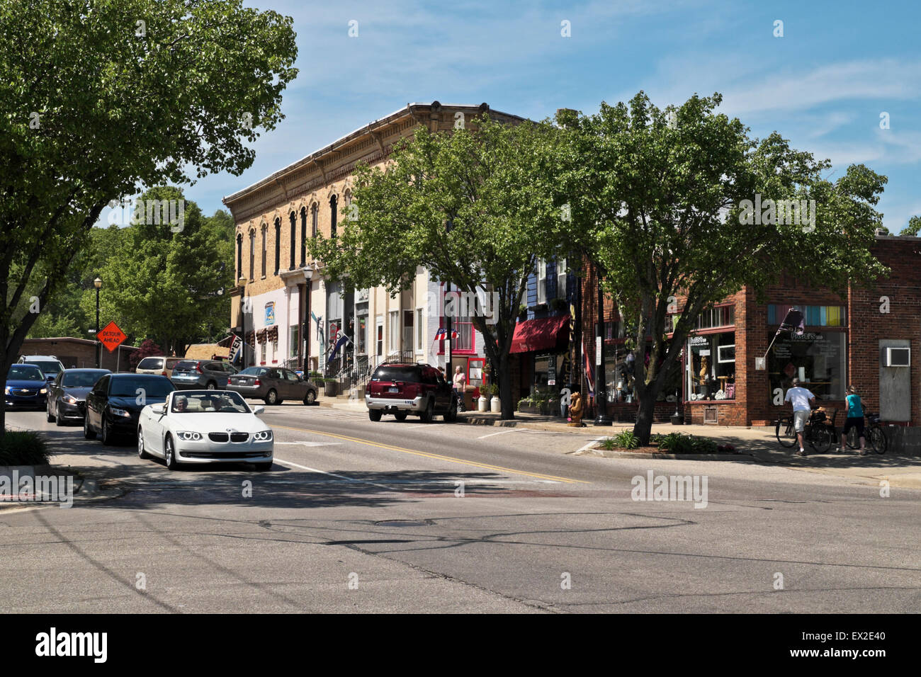 Die Innenstadt von Montague, Michigan, USA Stockfoto