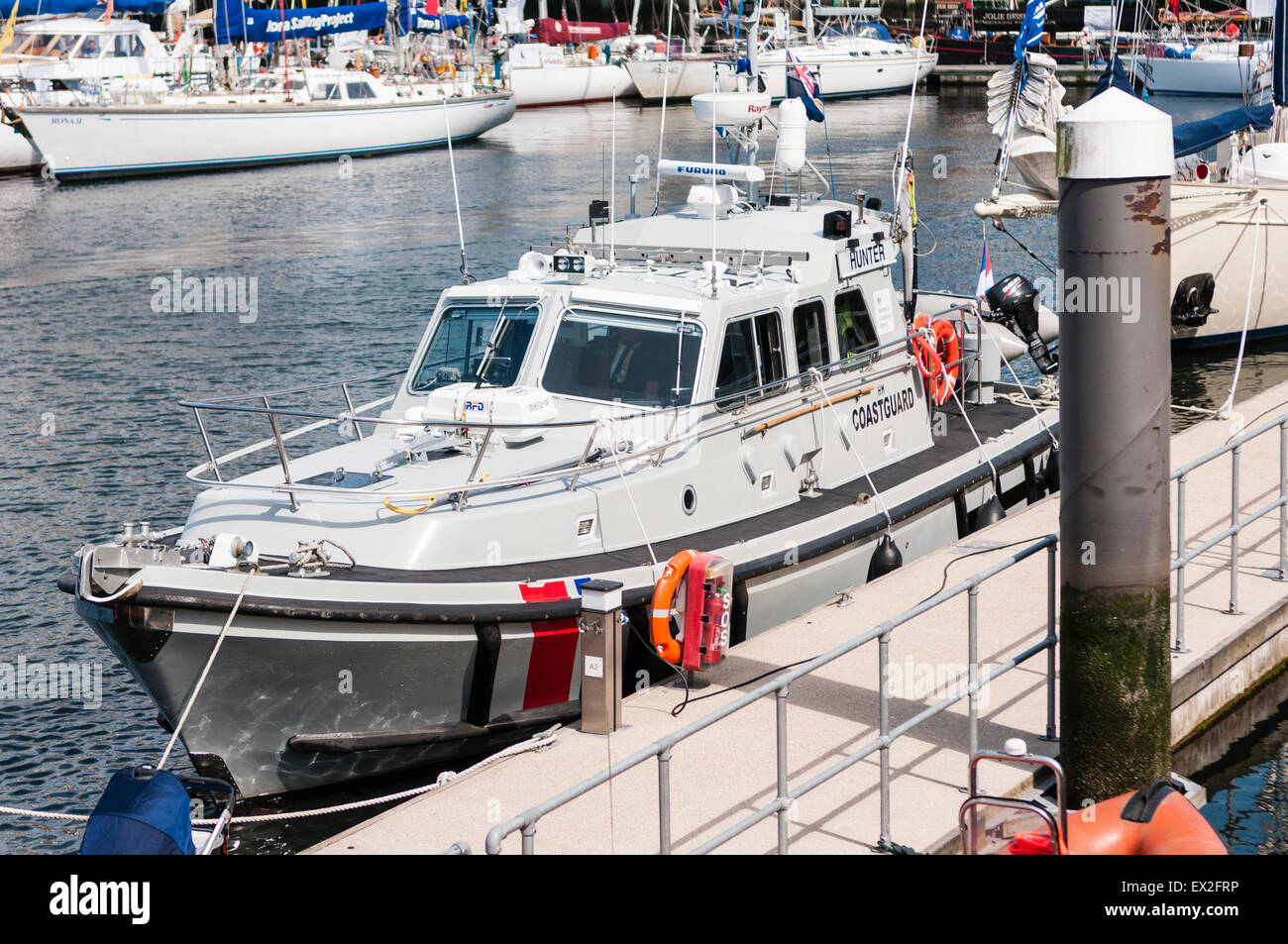 HM Coastguard Patrouillenboote "MCA-Jäger" Stockfoto