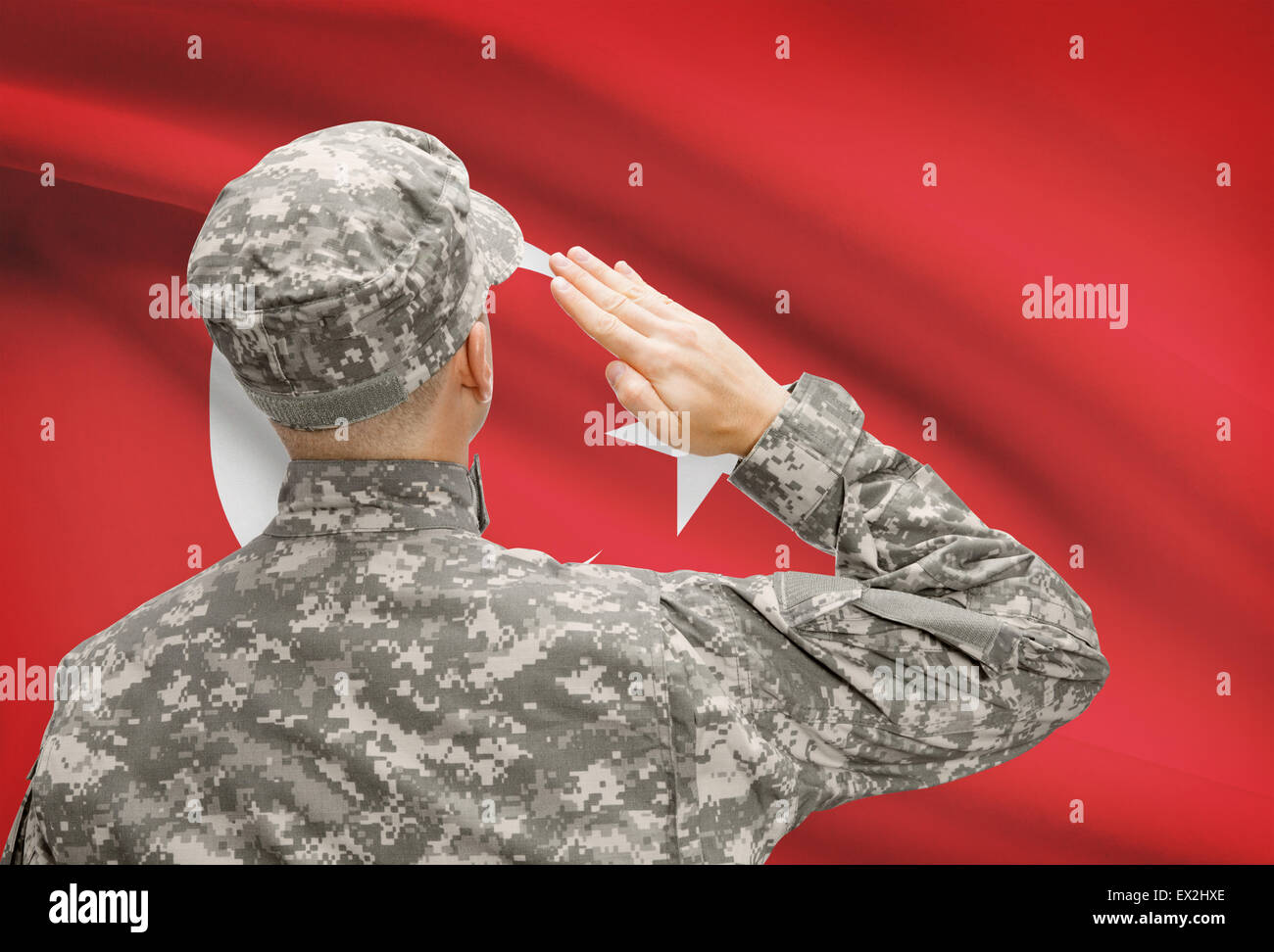 Nationale Streitkräfte mit Flagge auf konzeptionellen Hintergrund Serie - Türkei Stockfoto