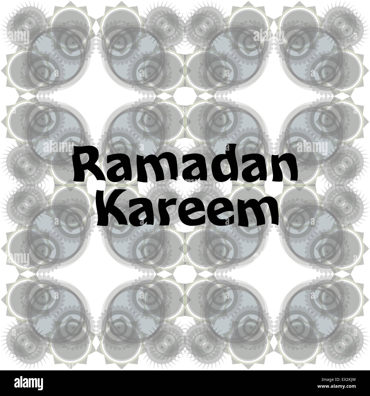 Kalligraphie des arabischen Textes des Ramadan Kareem für die Feier der muslimischen Gemeinschaft Festival. Stockfoto