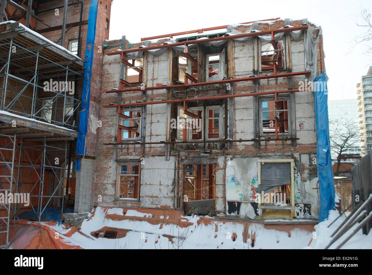 Gebäude in einem schlechten Zustand Ottawa Stockfoto