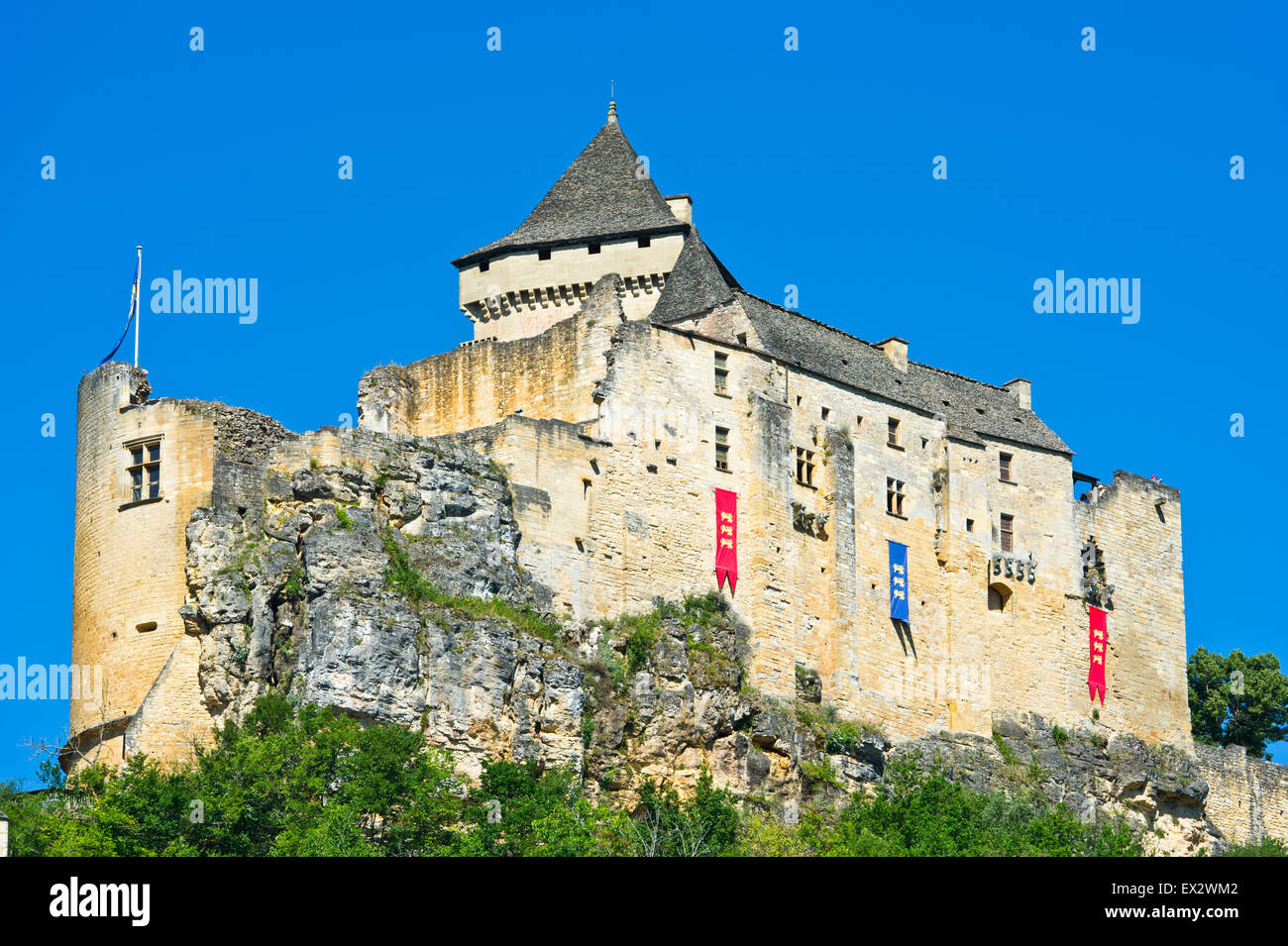 Chateau de Castelnaud, Dordogne, Aquitaine, Frankreich Stockfoto