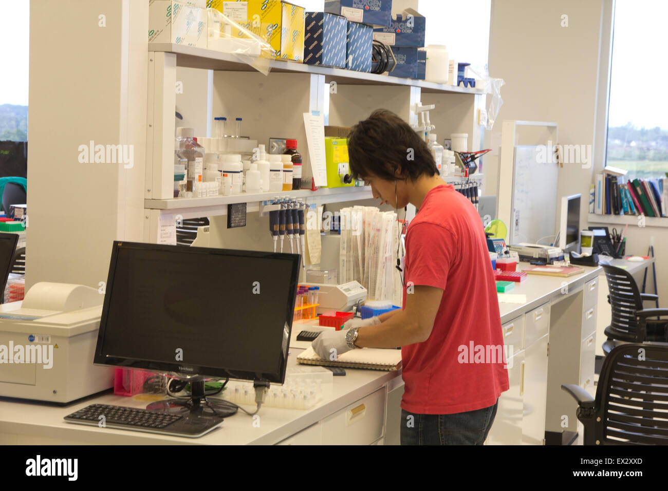 Wissenschaftler forschen bahnbrechende genomische in Weltklasse-Labors am HudsonAlpha Institut für Biotechnologie in Huntsville Stockfoto