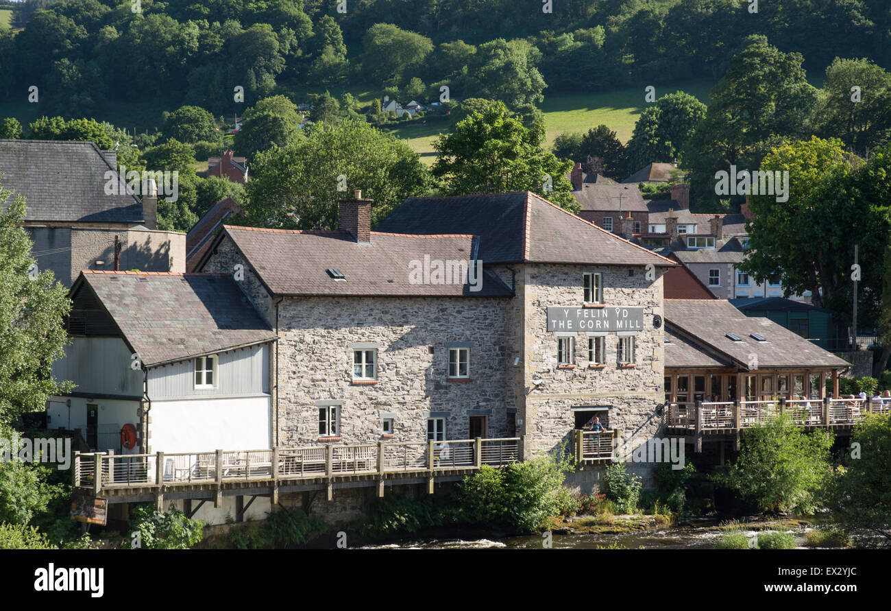 Die Getreidemühle in Llangollen, Nordwales Stockfoto