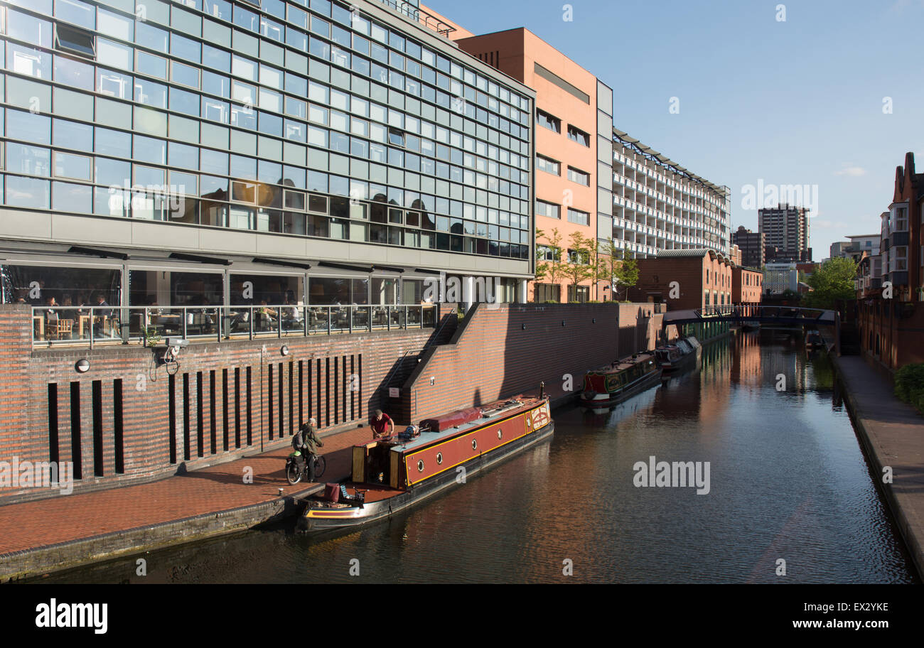 Birmingham Kanal im Stadtzentrum von Birmingham Stockfoto