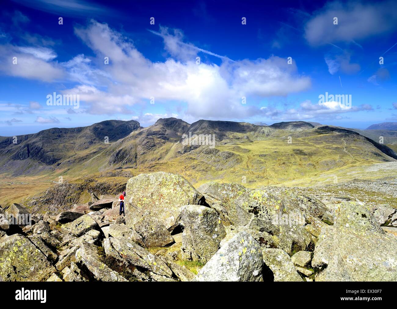 Scafells vom Nordwestgrat Stockfoto