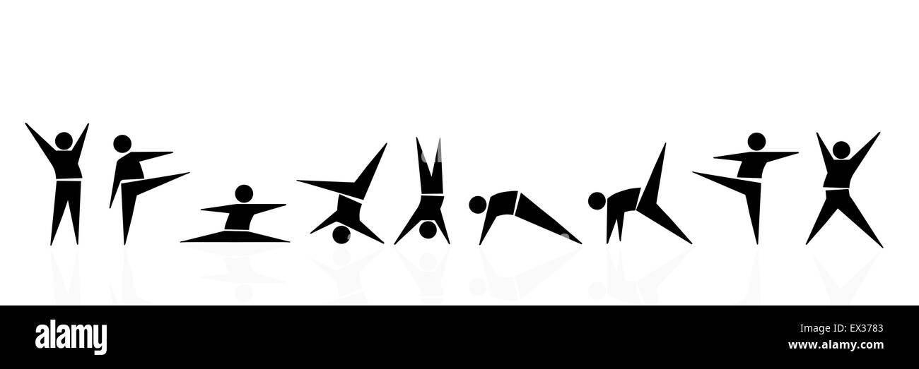 Gymnastik set Stock Vektor