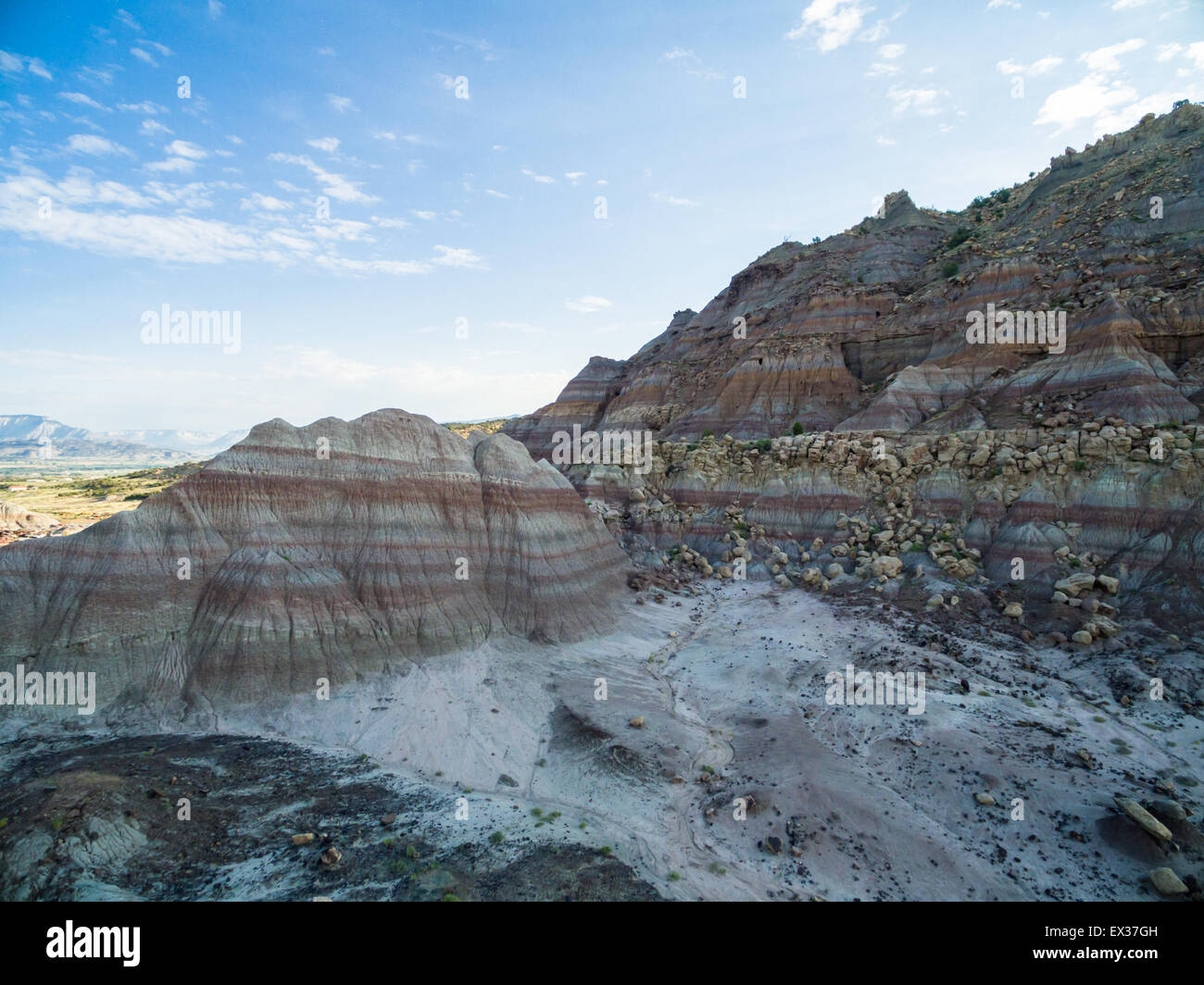 Luftaufnahme von Bergen am Grand Mesa Scenic Byway in der Nähe von Grand Junction, Colorado. Stockfoto
