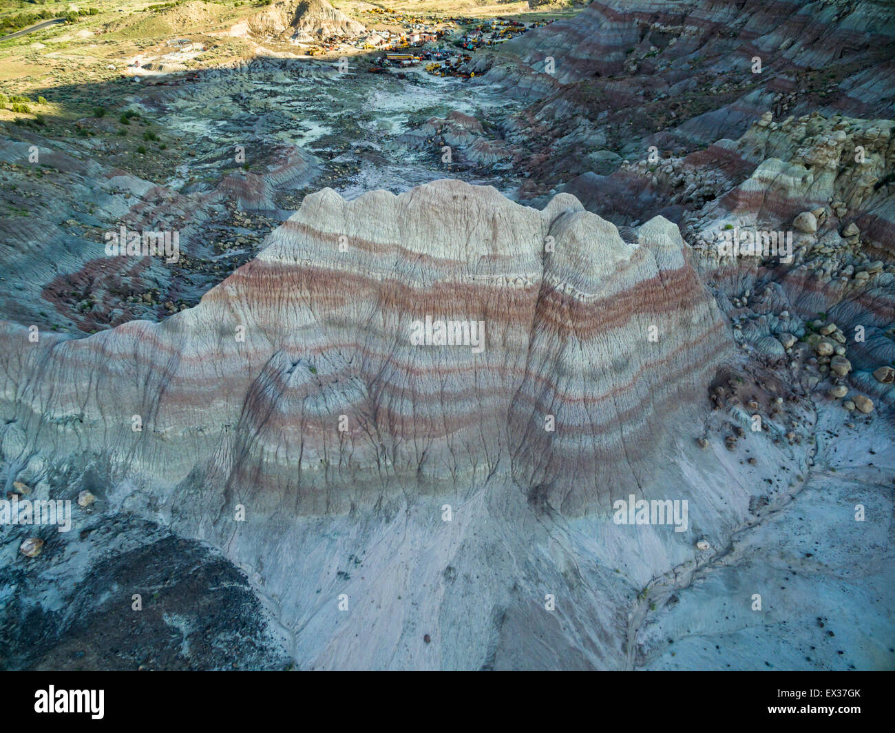 Luftaufnahme von Bergen am Grand Mesa Scenic Byway in der Nähe von Grand Junction, Colorado. Stockfoto
