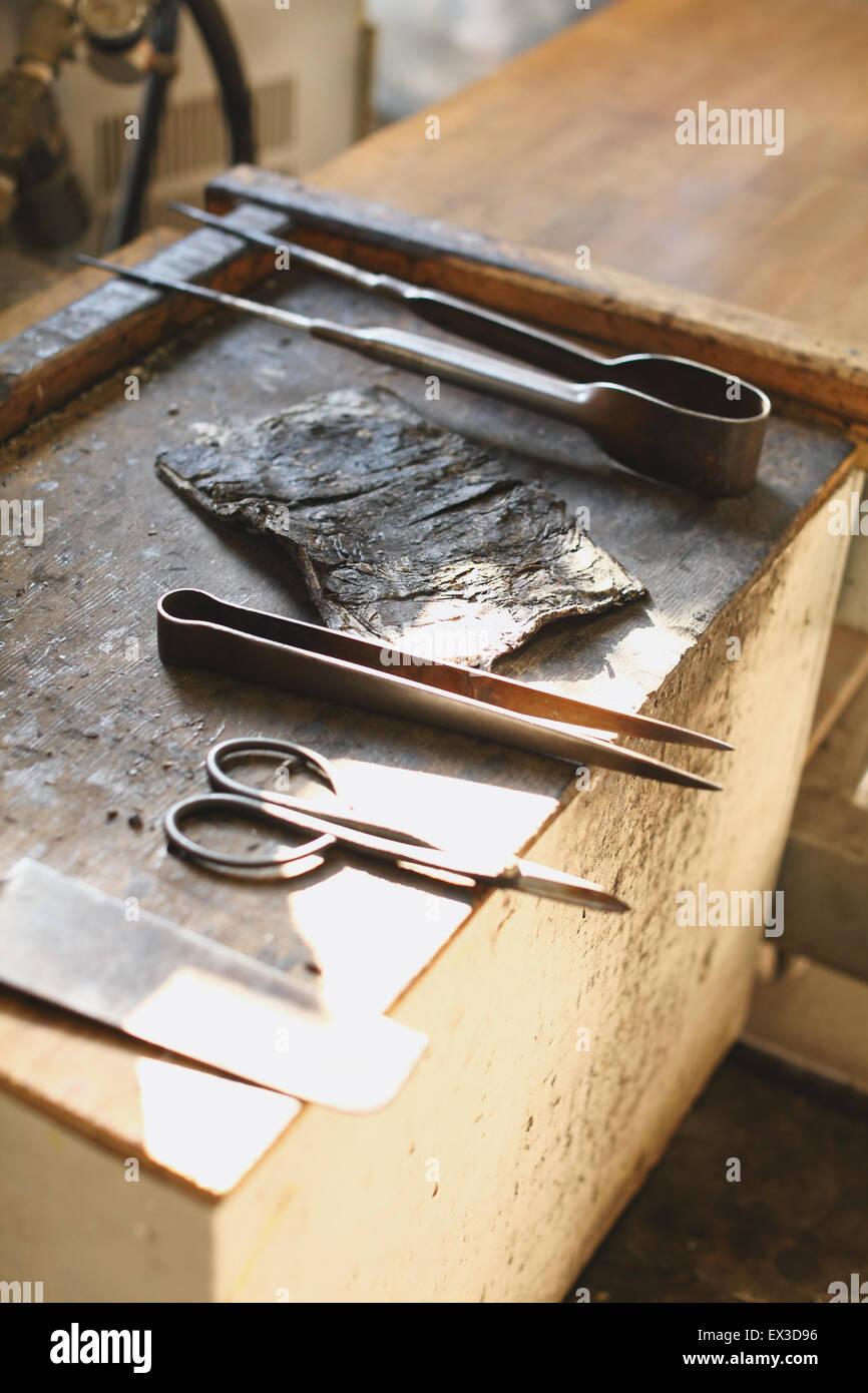 Crafting Glaswerkstatt in Kawagoe, Japan Stockfoto