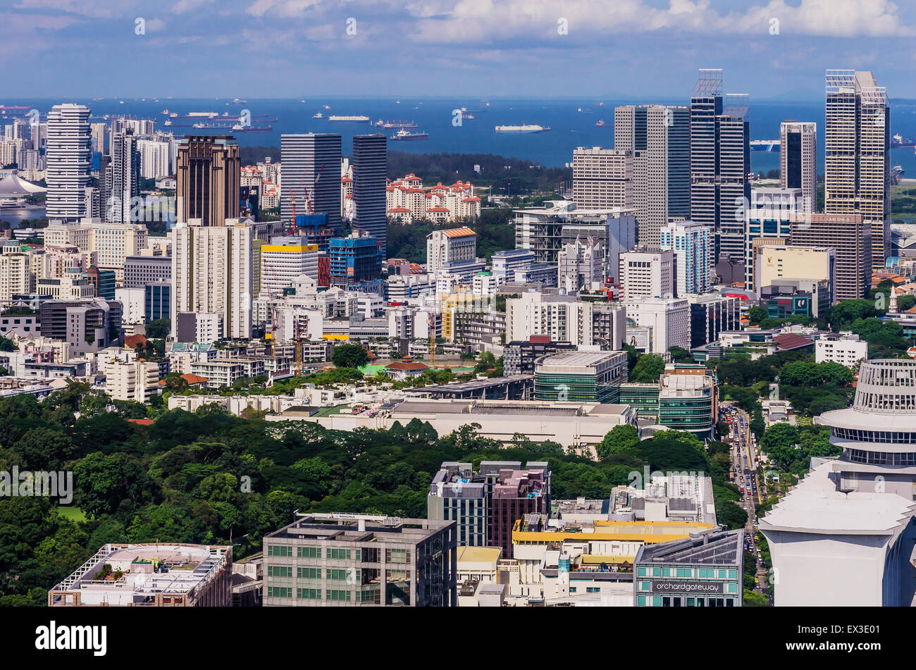 Marina und Bankenviertel, Singapur, Indonesien Stockfoto