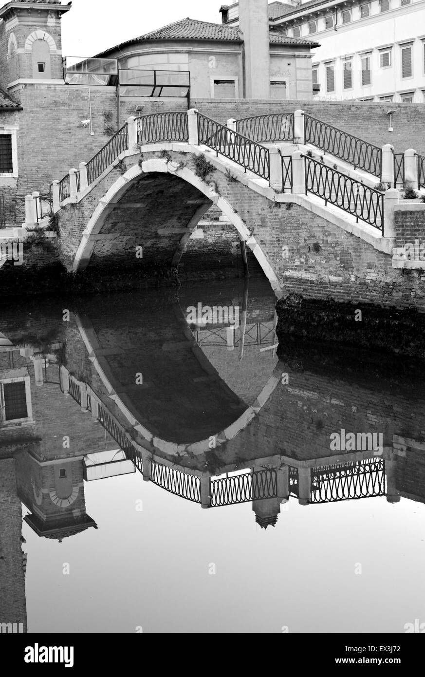 Brücke (s/w), Venedig, Italien Stockfoto
