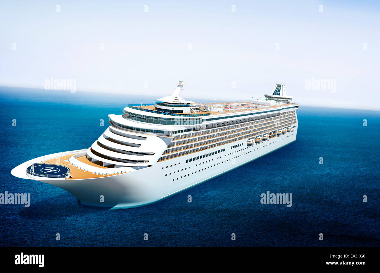 Yacht-Kreuzfahrt Schiff Meer Ozean tropischen szenischen Konzept Stockfoto