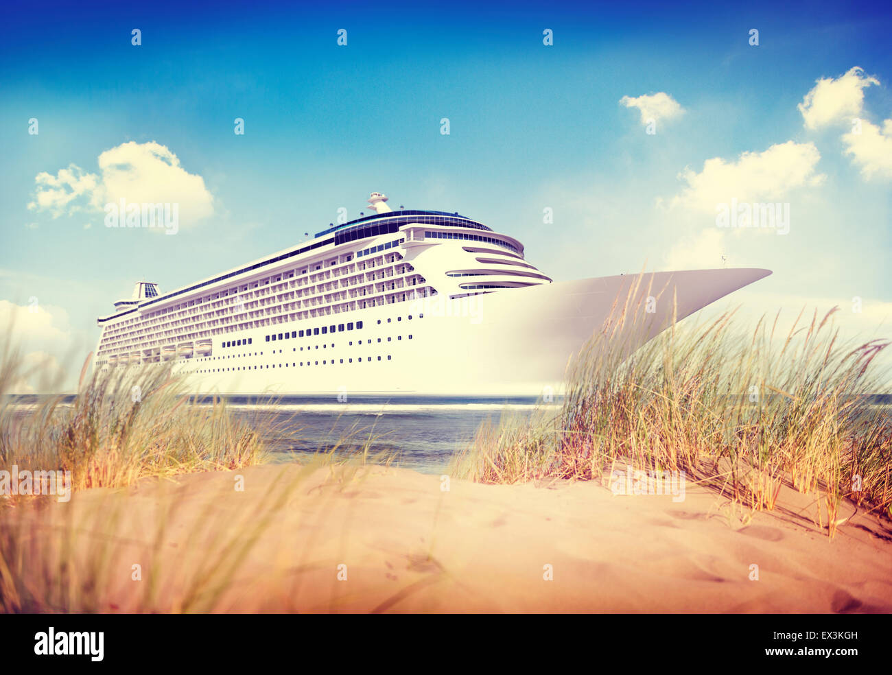Yacht-Kreuzfahrt Schiff Meer Ozean tropischen szenischen Konzept Stockfoto