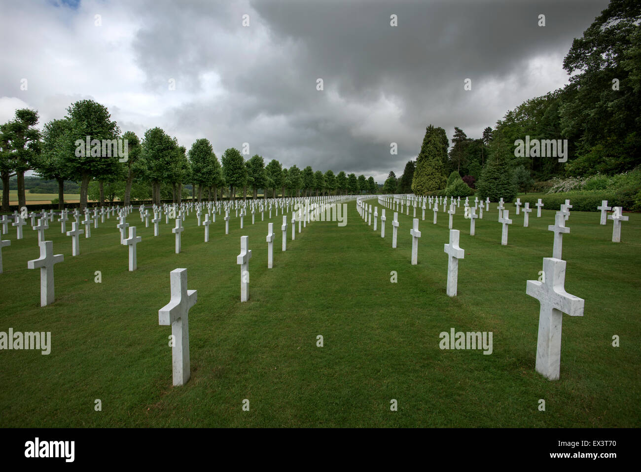 Aisne-Marne amerikanischen Friedhof und Denkmal, ein WWI-Friedhof in Belleau, Frankreich. Juni 2015 Stockfoto