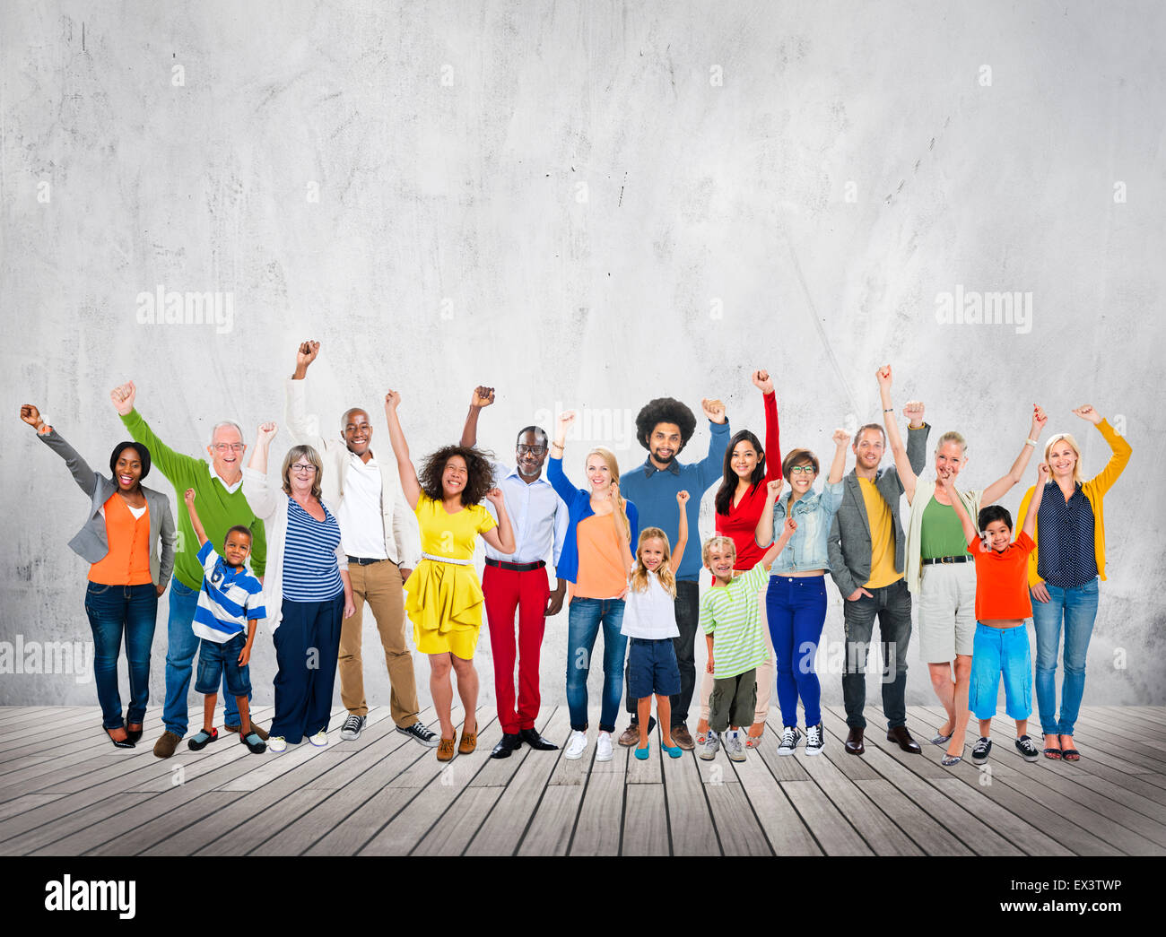 Diverse Vielfalt ethnischer Herkunft Einheit Variation Konzept Stockfoto