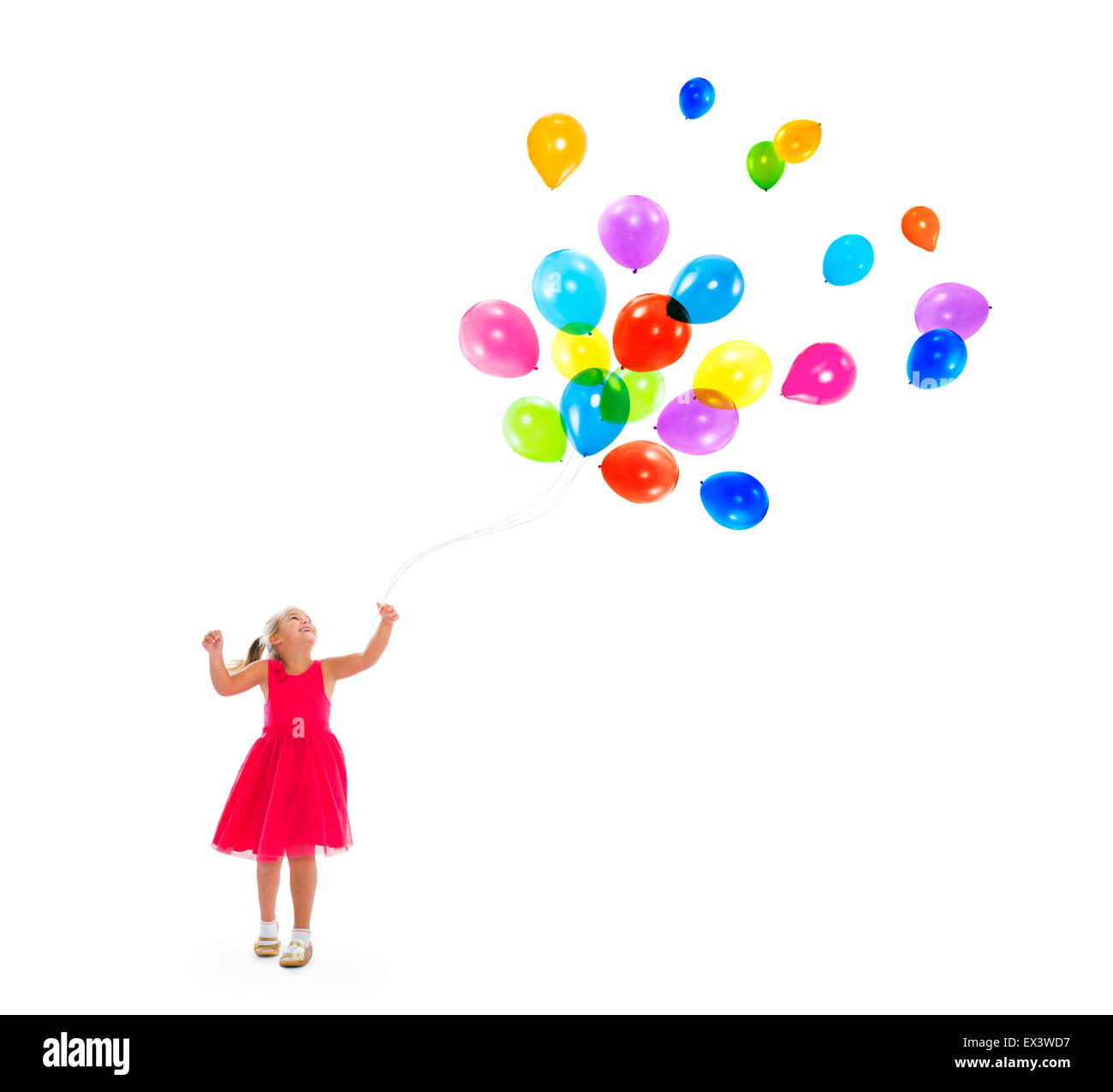 Ballon Fun Activity Aspiration Kind Freude Kind Konzept Stockfoto