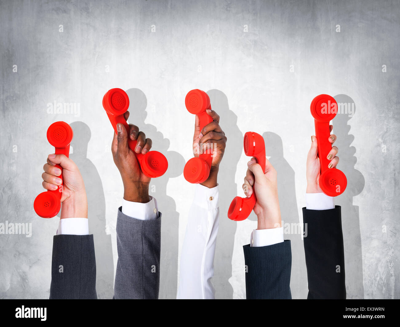 Business Telekommunikation Gespräch Red Phone Home Telefon Concept Stockfoto