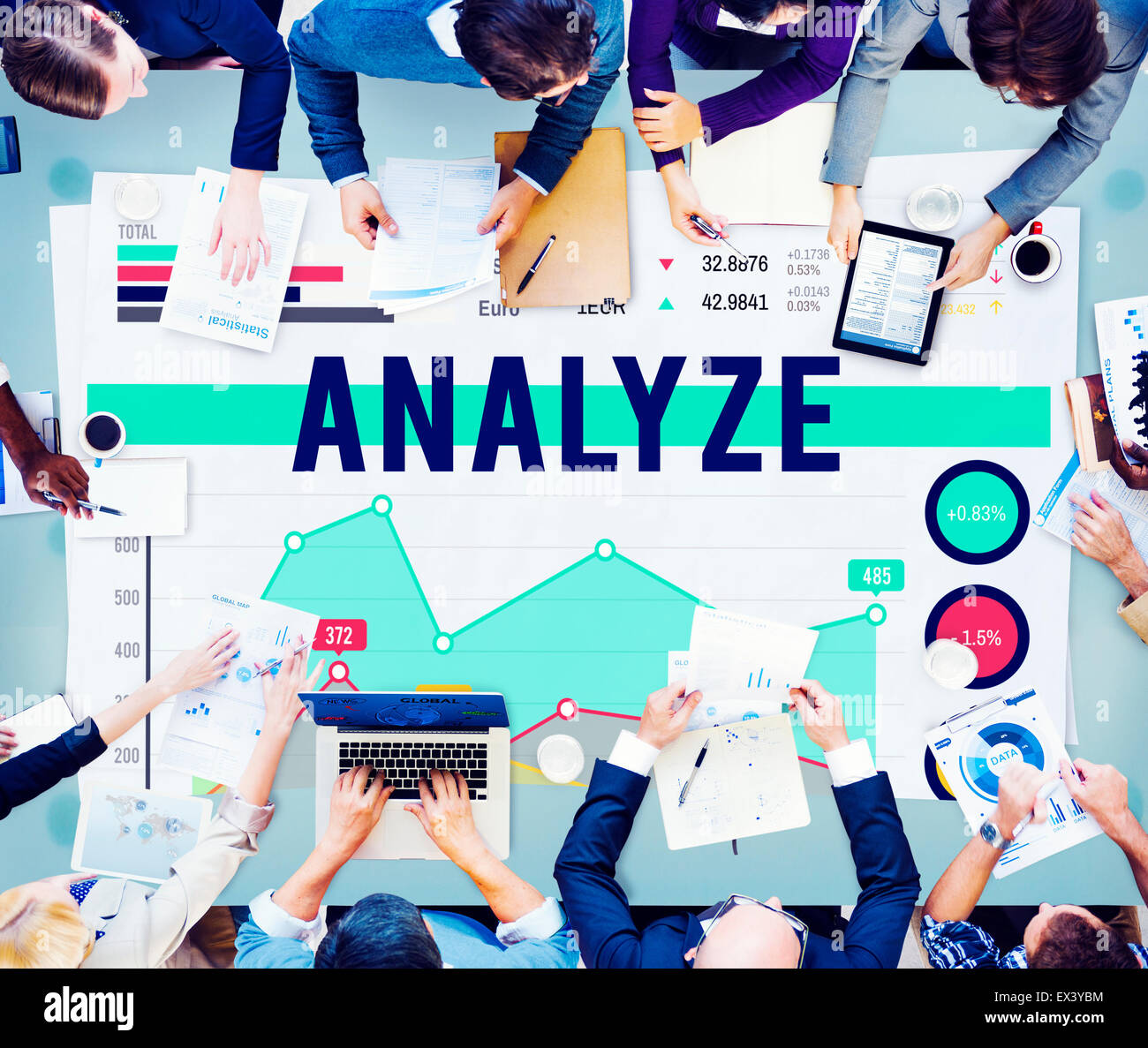 Analyse-Strategie Business Marketing-Konzept zu analysieren Stockfoto