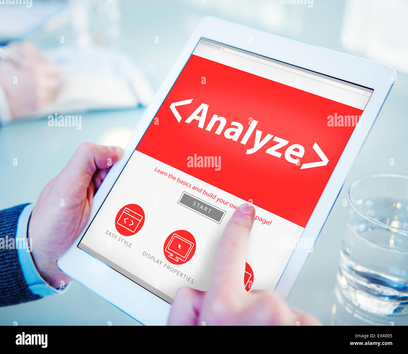 Digital Online analysieren Plan Forschung arbeiten Konzept Stockfoto