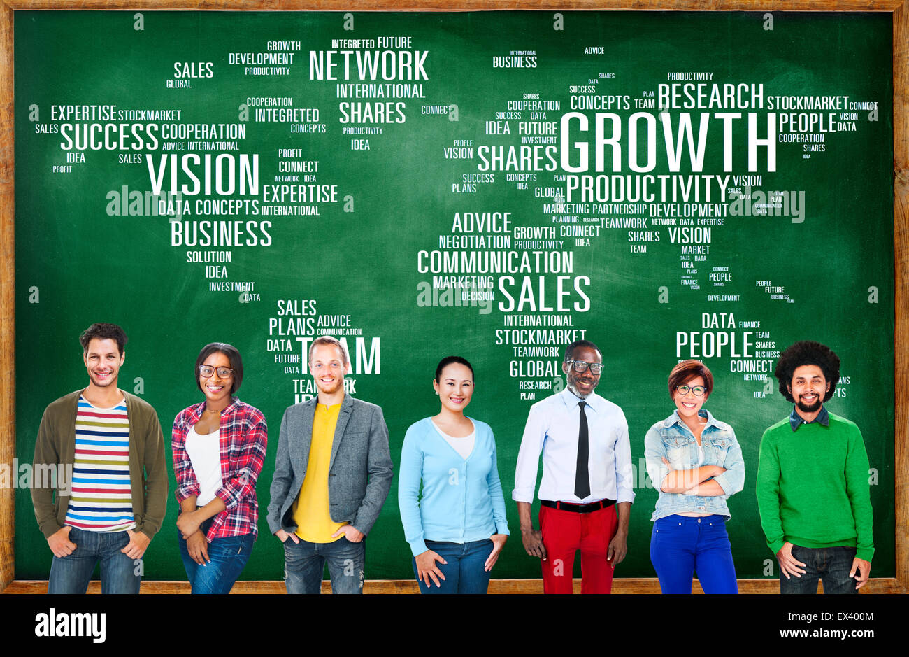 Globales Geschäft Leute miteinander Gemeinschaft Erfolg Wachstumskonzept Stockfoto