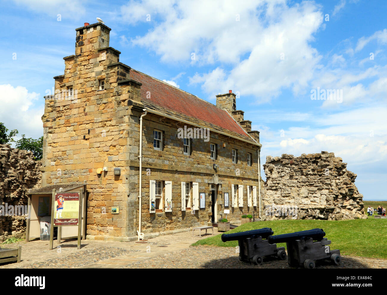 Scarborough Castle, Master Gunner Haus Yorkshire England UK Stockfoto