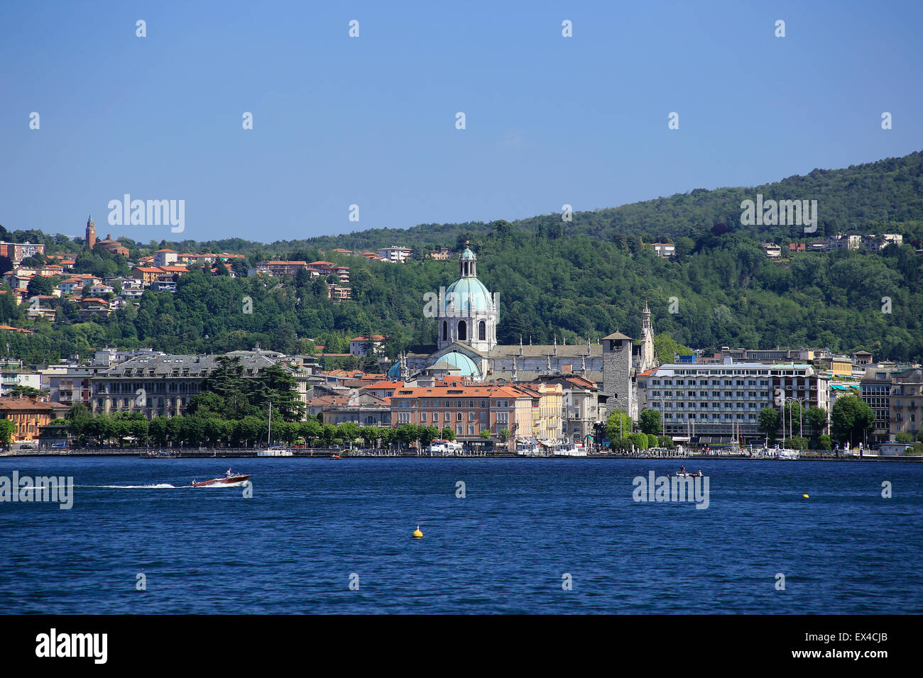 Como Stadt in der italienischen Seen mit Duomo (Kathedrale) in Aussicht. Stockfoto