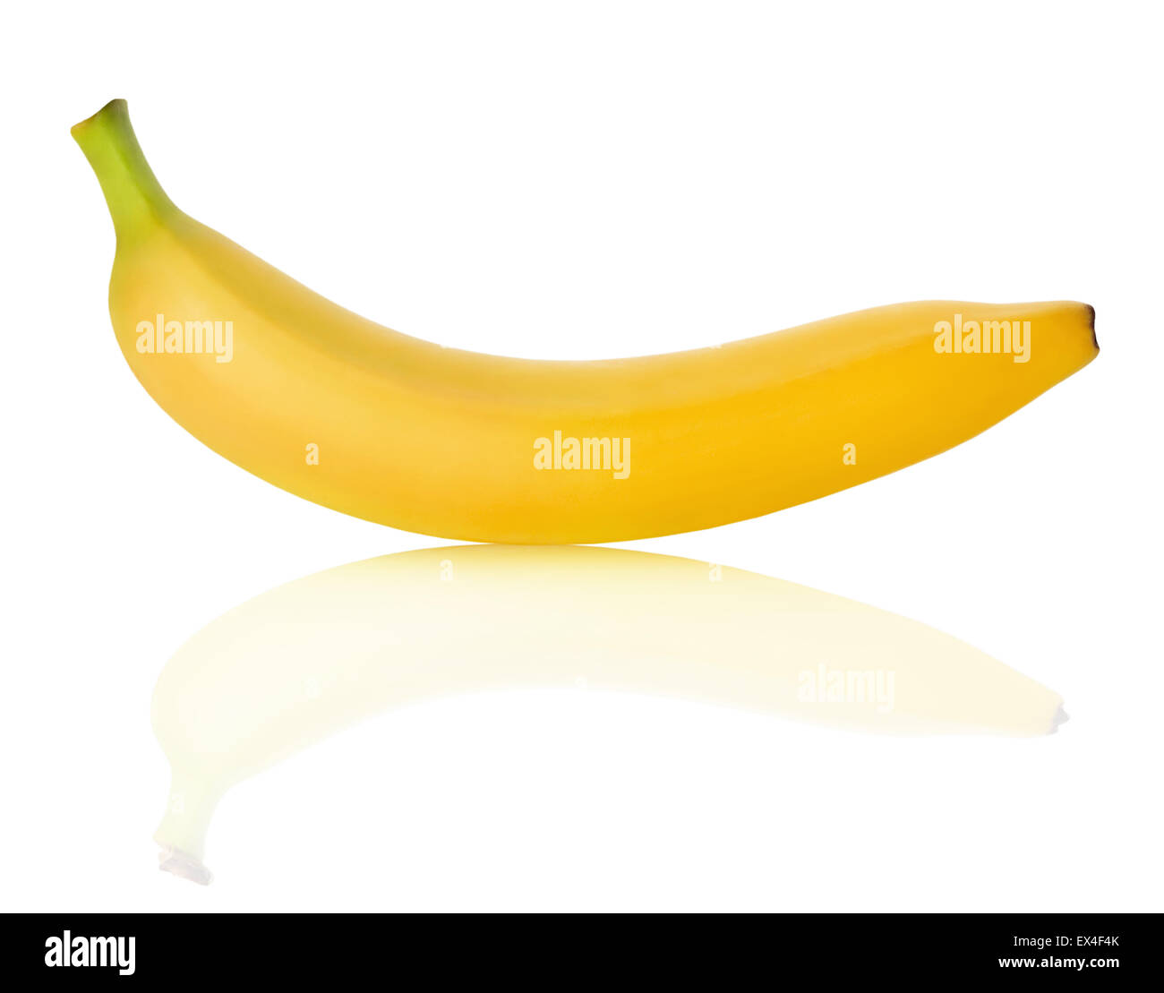 Banane auf dem weißen Hintergrund. Stockfoto