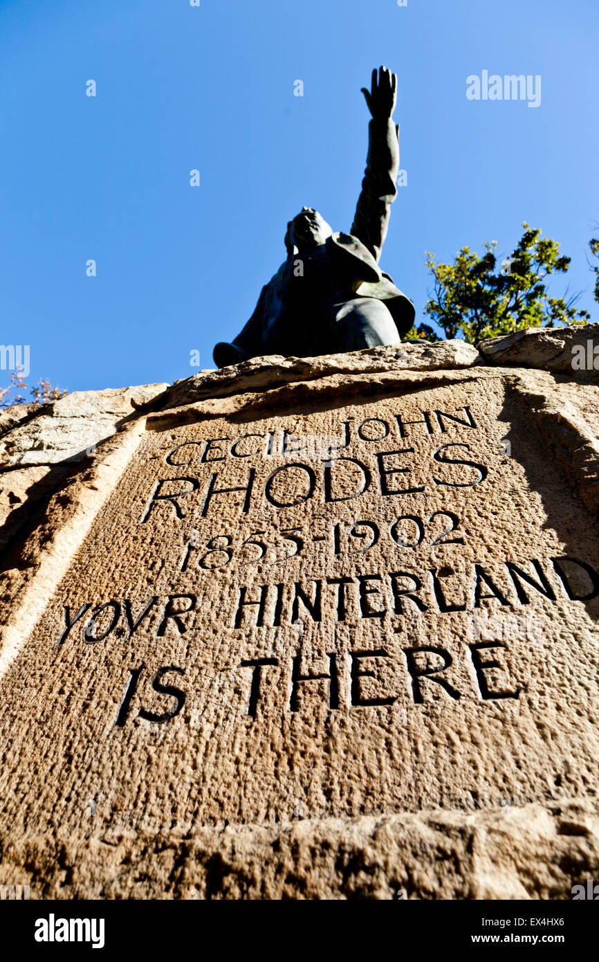 Cecil Rhodes Statue in des Unternehmens Garten, Cape Town, Western Cape, Südafrika Stockfoto