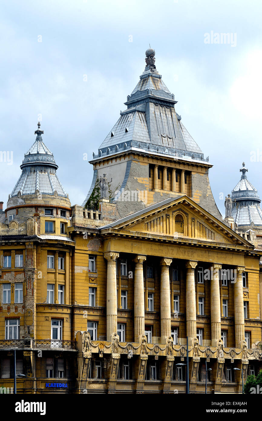 alte Gebäude im Business Distrikt Budapest Ungarn Stockfoto