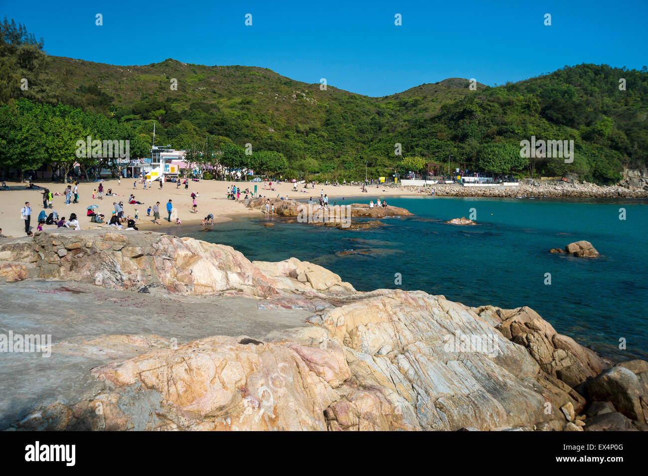 Hung Shing Yeh Beach auf Lamma Island, Hongkong, China Stockfoto