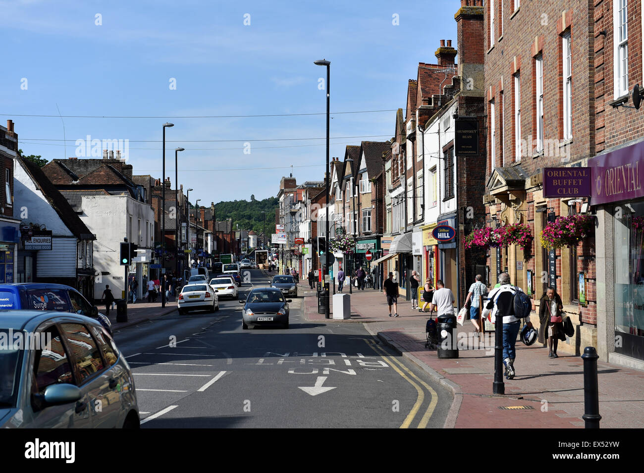 Tonbridge Kent England UK - The High Street Stockfoto