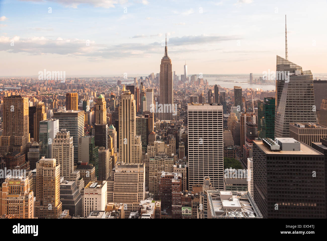 Blick auf lower Manhattan in New York - USA Stockfoto