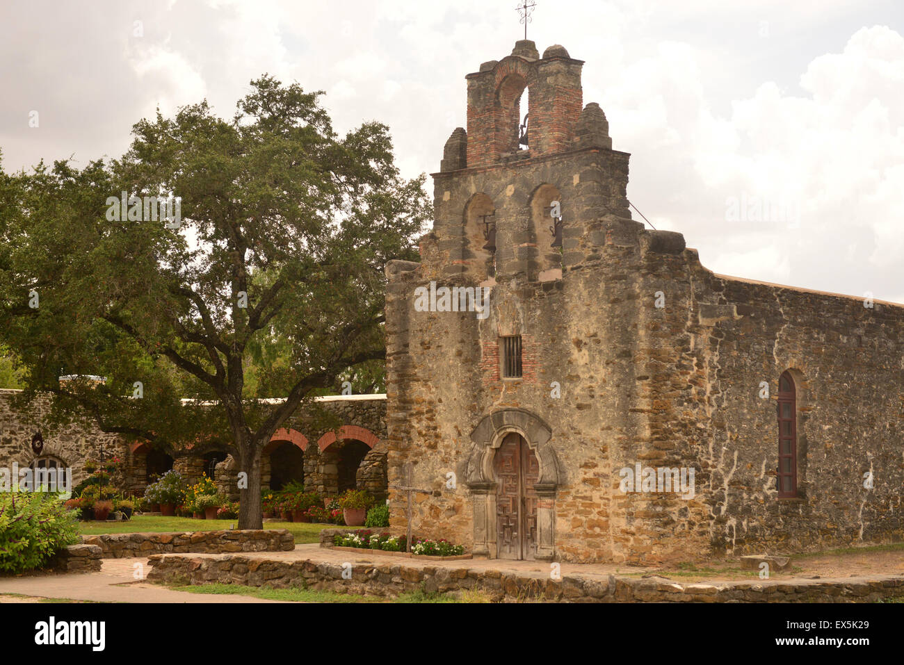 Mission Espada ist einer der fünf San Antonio-Mission, einschließlich der Alamo, das vor kurzem die Bezeichnung als ein UNESCO-Wo erhielt Stockfoto