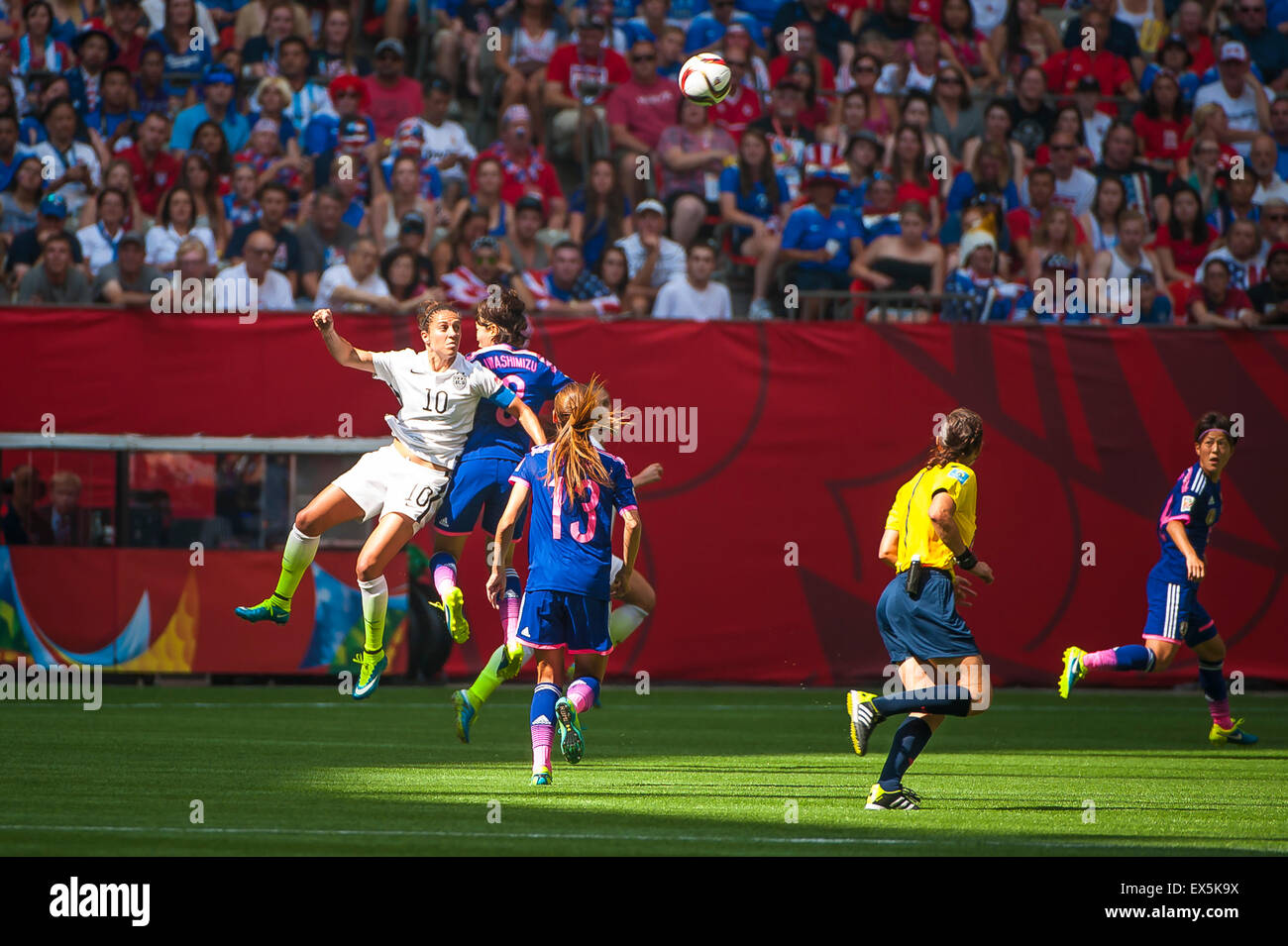 Vancouver, Kanada. 5. Juli 2015. während das WM-Finale zwischen den USA und Japan bei der FIFA Frauen WM Kanada 2015 im BC Place Stadium. USA gewann mit 5: 2. Bildnachweis: Matt Jacques/Alamy Live-Nachrichten Stockfoto