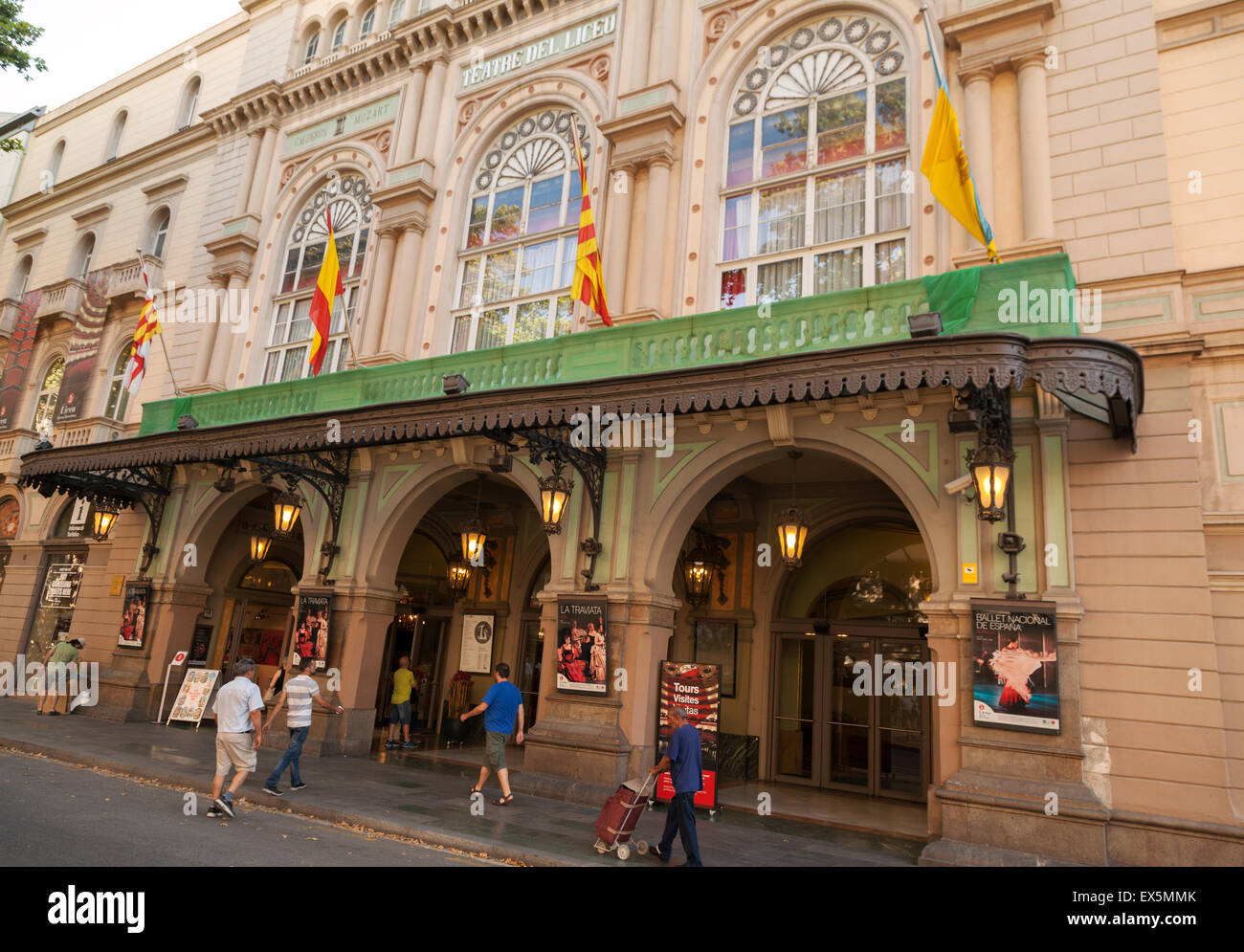 Das Gran Teatre del Liceu, Las Ramblas, Barcelona-Spanien-Europa Stockfoto