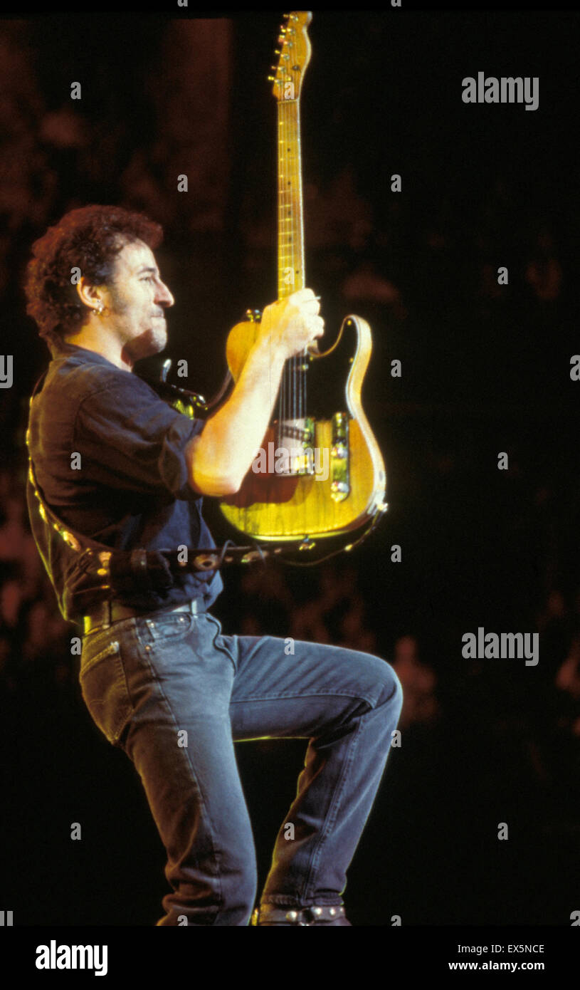 BRUCE SPRINGSTEEN U.S. Rockmusiker über 1985. Foto van Houten Stockfoto