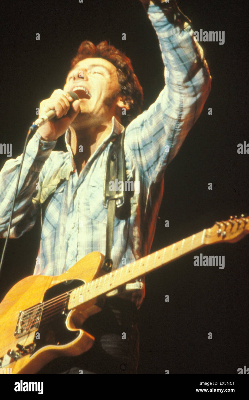 BRUCE SPRINGSTEEN U.S. Rockmusiker über 1988. Foto Jeffrey Mayer Stockfoto
