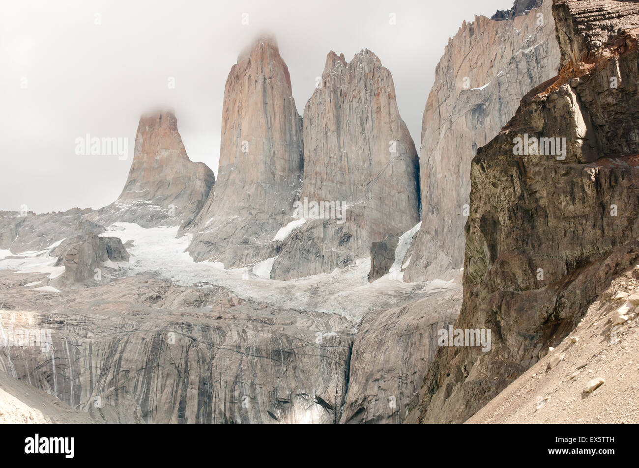 Granittürme - Torres Del Paine Nationalpark - Chile Stockfoto