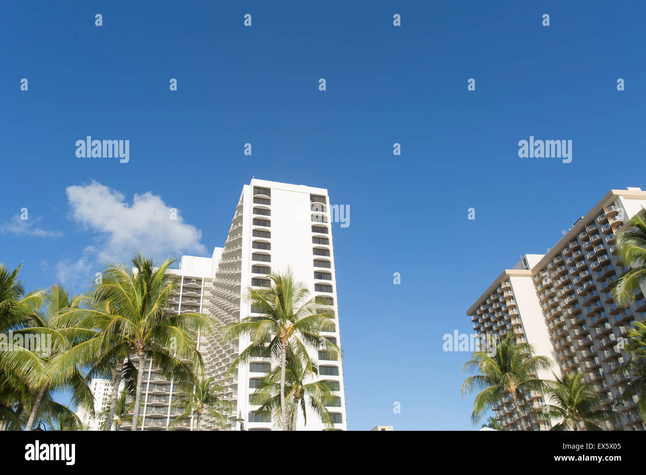 Hotels auf der Insel Oahu in Hawaii in Waikiki beach Stockfoto Hotels auf der Insel Oahu in Hawaii in Waikiki beach Stockfoto