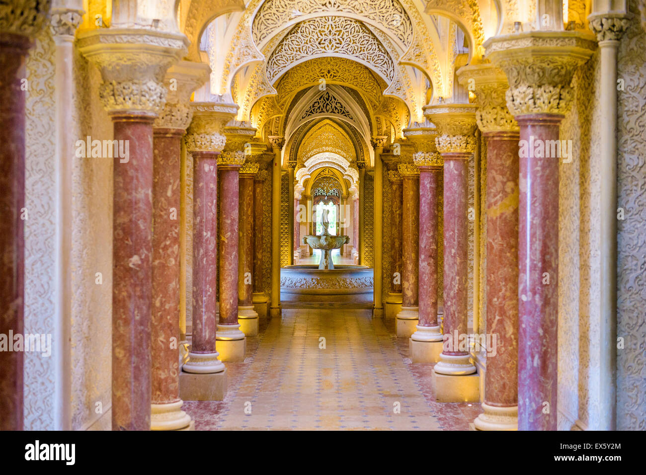 Monserrate Palace Interieur in Sintra, Portugal. Stockfoto